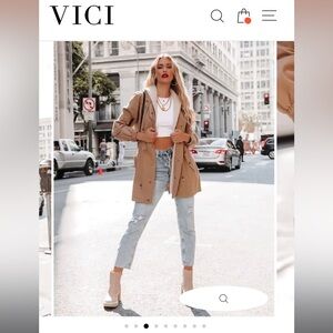 VICI RUSSELL HOODED PARKA JACKET - KHAKI